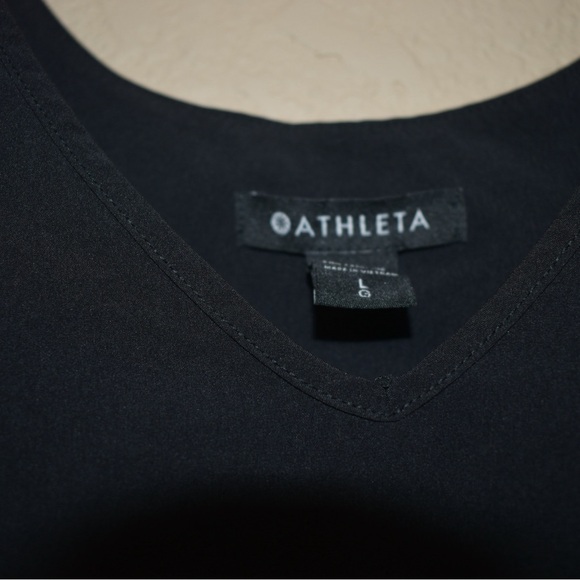 ATHLETA Swing Forward Pleated Tank, Black, L - Picture 7 of 12